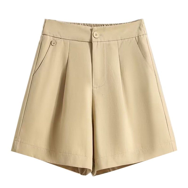 大码女透气水洗棉短裤夏 A版型阔腿显瘦五分裤胖mm百搭松紧腰女裤,淘宝优惠券,粉丝福利购,淘宝优惠卷