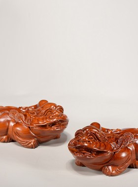 花梨实木雕刻貔貅摆件木头根雕木质装饰手把件红木家居工艺品