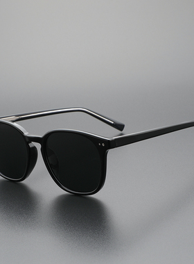 日潮复古墨镜男士驾驶偏光太阳镜透蓝色个性潮流出游穿搭防晒眼镜