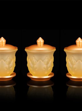 纯铜古法琉璃小号供具套装供佛用品佛前供奉观音用品熏香炉供果盘