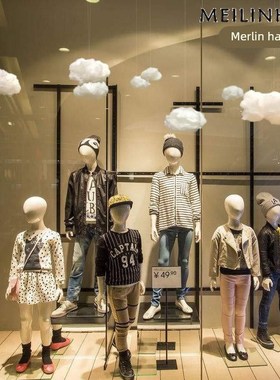 棉花云朵装饰婚礼场景布置舞台道具彷真云朵幼儿园环创氛围感挂饰