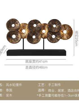 异丽泰国工艺品东南亚风格餐厅桌面装饰泰式风情客厅实木木雕摆件