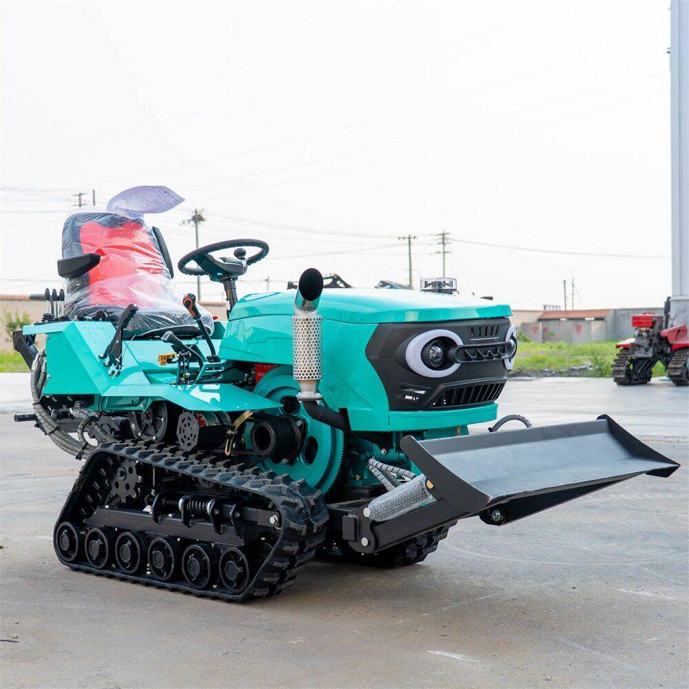 Crawler dual-purpose tractor rides on the rotary tiller for cultivated land, the rotary tiller, the water and drought machine, the agricultural mini-tiller type, the new four-wheel drive