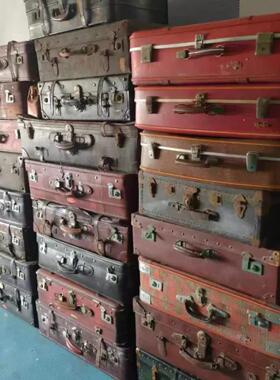 采购产品文化皮革怀旧古董旧物老式行李箱皮革行李箱大型行李箱大