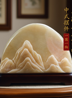 天然原石石敢当禅意礼品礼物商业摆件山石现代靠石头摆件奇石