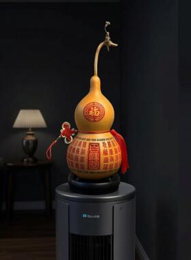 PPZ百天然手把风文水玩真件木大小葫摆件招玄关福镇入户门财宅芦