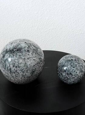 现极FB-ZS204代简灰色星球玻小摆璃件样板间墅创意家别居儿童饰品