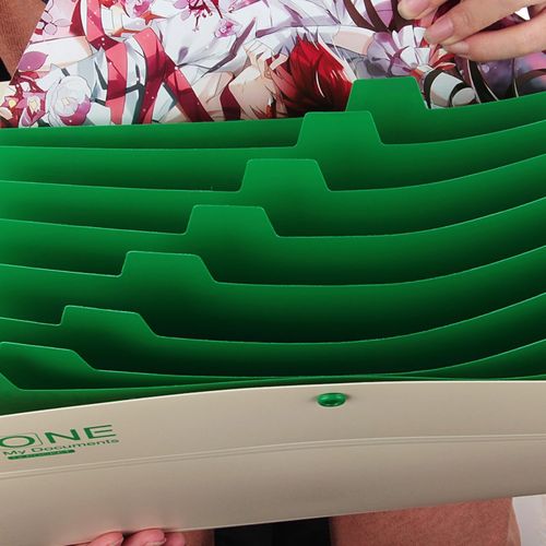 康百按扣文件夹多层学生用a4风琴包试卷夹文件袋票据夹收纳资料包 - 图2