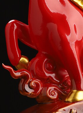 德化陶瓷气势如虹牛摆件客厅玄关装饰开业乔迁新居招财礼物可定制