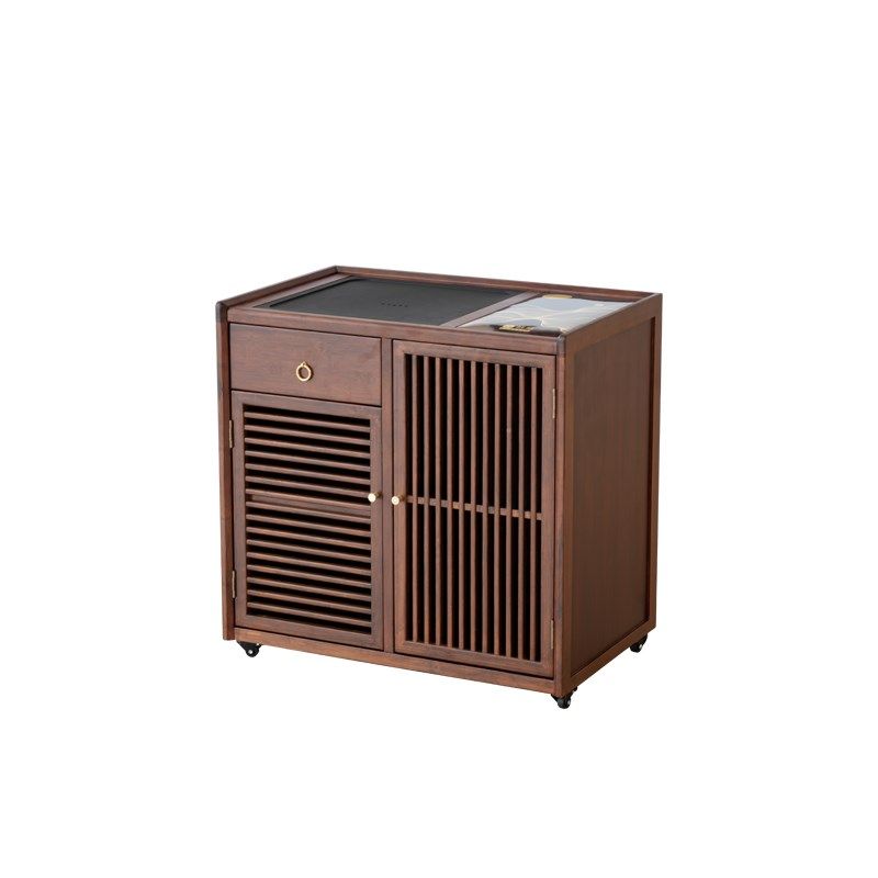 祥福移动茶台小茶桌家用阳台茶车具茶盘烧水壶一体边柜方华茶水柜,淘宝优惠券,粉丝福利购,淘宝优惠卷