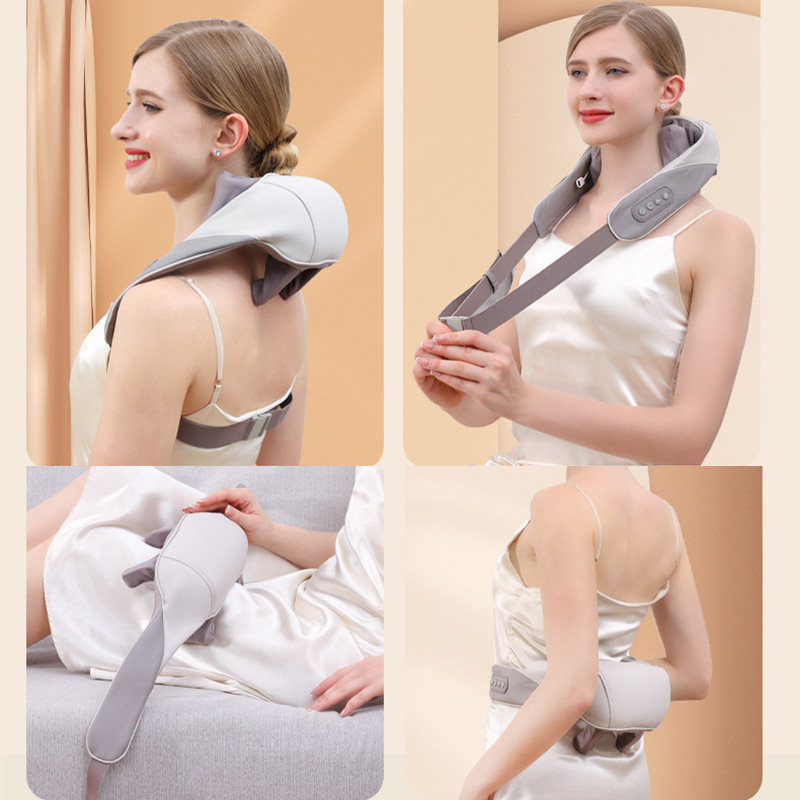 肩颈椎按摩仪腰部背部脖子肩膀斜方肌颈部按摩器指压揉捏脉冲拉伸,淘宝优惠券,粉丝福利购,淘宝优惠卷