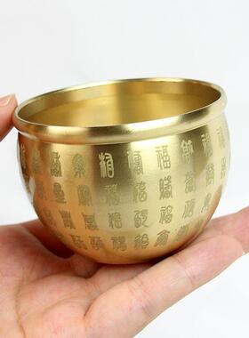 黄铜米缸摆件百福缸全铜聚宝盆办公室礼品