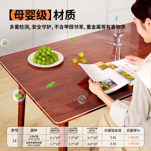 *软玻璃透明桌布学生书桌面保护垫免洗防水防油防烫pvc茶几餐桌垫 - 图3