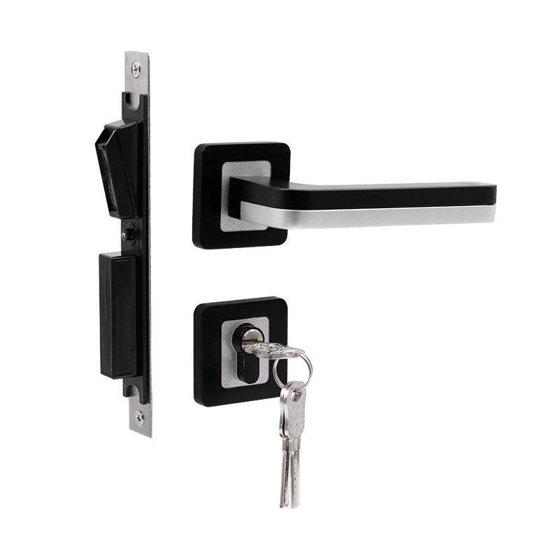 亿固木门静音家用执手锁卫生间锁房门太空铝把手锁室内带光分体锁,淘宝优惠券,粉丝福利购,淘宝优惠卷