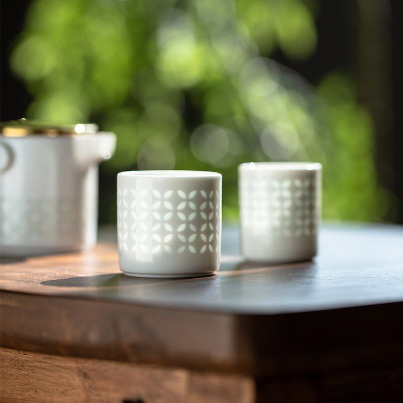 Queyue travel tea set (one pot, two cups)