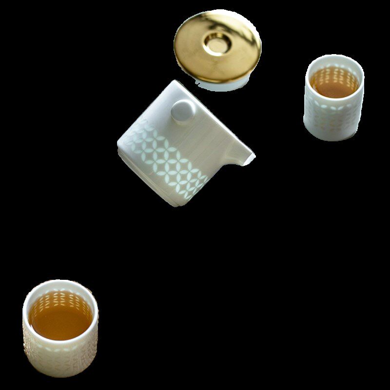 Queyue travel tea set (one pot, two cups)