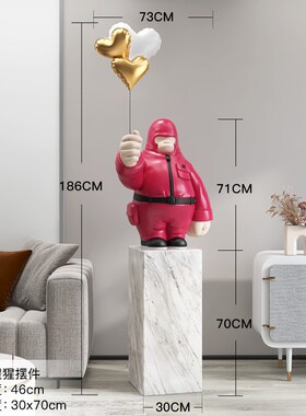 猩猩大型客厅落地摆件电视柜旁边家居装饰品酒店雕塑乔迁开业礼物