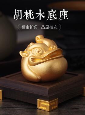 招财金蟾摆件黄铜三足蟾蜍开业礼品金蝉店铺办公室收银台装饰品