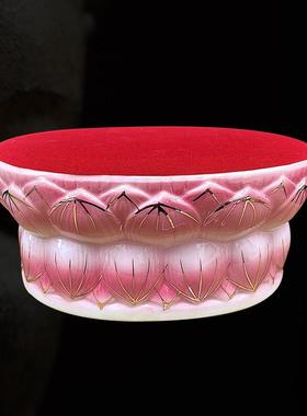 佛像底座观音菩萨陶瓷莲花座台供奉供佛圆形摆件垫高神像底座托架