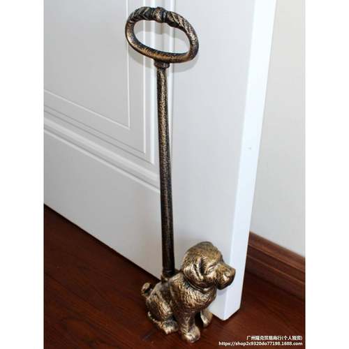 铸铁艺门卡小狗顶门器免打孔防撞安全创意门挡阻门器防风门垒德株 - 图2