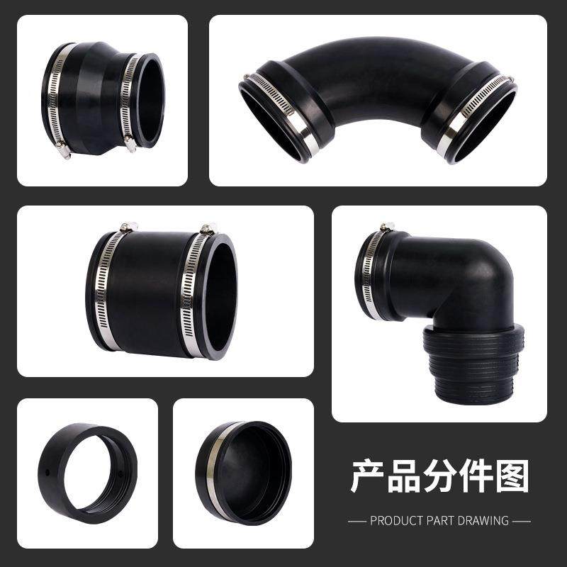 汽车配件房FMQ车下水道废水管连接系统套V件合3英道寸PC管滑动配,淘宝优惠券,粉丝福利购,淘宝优惠卷