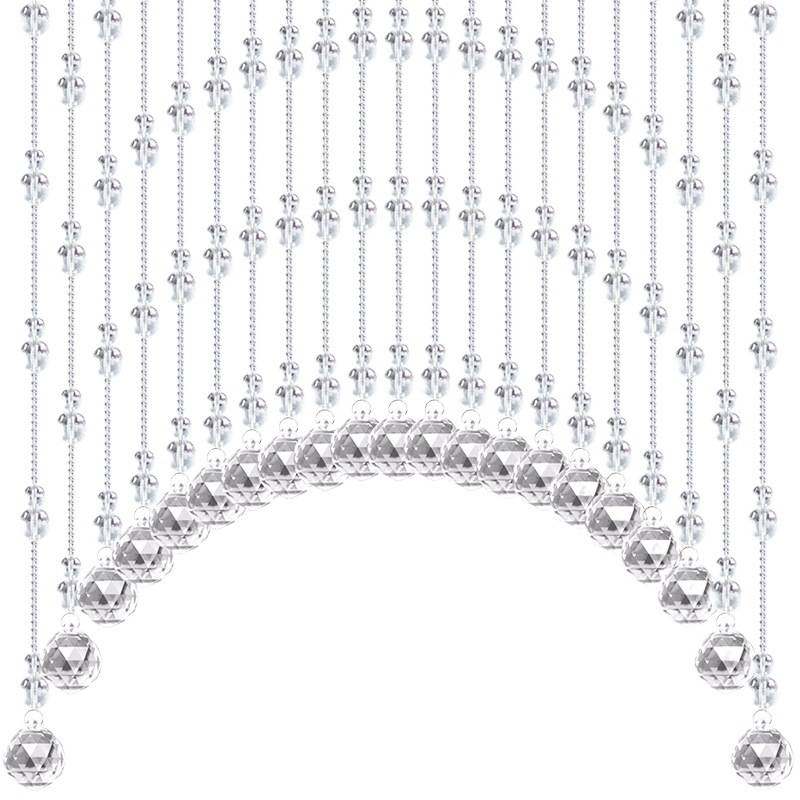 网红水晶珠帘免打孔门帘葫芦装饰隔断玄关过道洗手间卧室珠链挂帘,淘宝优惠券,粉丝福利购,淘宝优惠卷