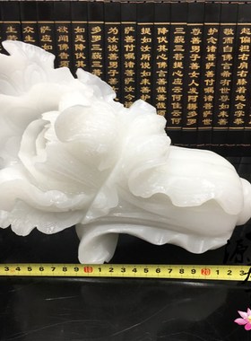 天然玉白菜摆件玉石招财公司店铺开业乔迁新居礼品博古架家居装饰