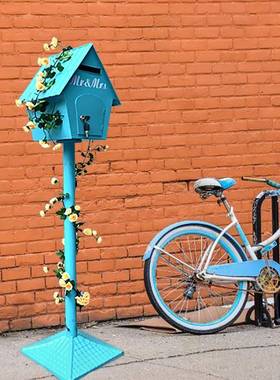 美式乡村小铁WY-1250摆艺屋创意邮箱饰件幼儿园庭院装工艺品网红