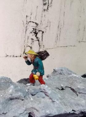 静观吾界中式微景装饰摆件 袖珍人物动物船装饰品 盆景沙盘摆景