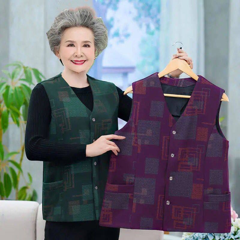 200斤中老年女马甲背心休闲单款马夹春夏大码女装老太太薄款外套,淘宝优惠券,粉丝福利购,淘宝优惠卷
