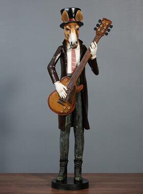 美式乡脂村树大号落地乐动物软装摆件树脂家客厅装饰橱w8000-45窗