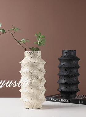 式复古玄客厅茶几关插干花瓶花RZH器板别墅餐法厅吧台样间摆件装