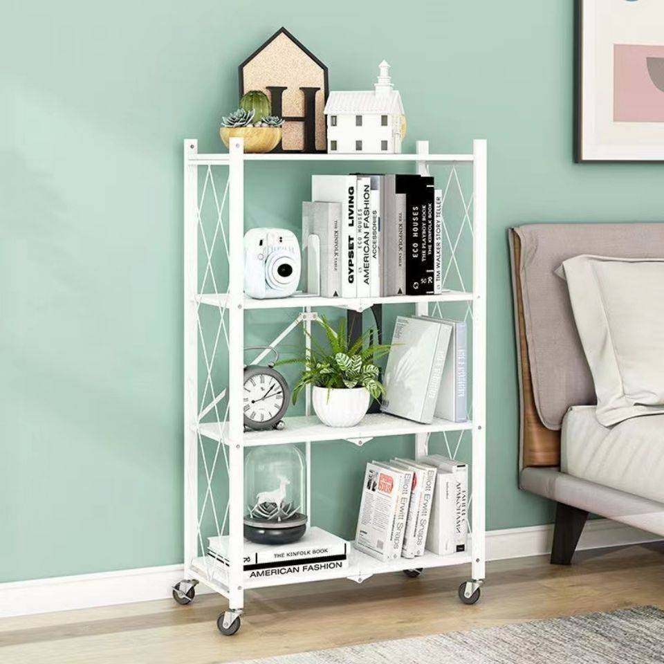 家用免安装置物架厨房微波炉可移动收纳架客厅多层可折叠储物柜,淘宝优惠券,粉丝福利购,淘宝优惠卷