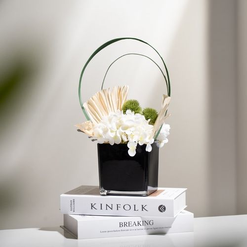 现代简约仿真绿植盆栽摆件样板房洽谈桌面酒店茶几餐桌洗漱台花艺 - 图0