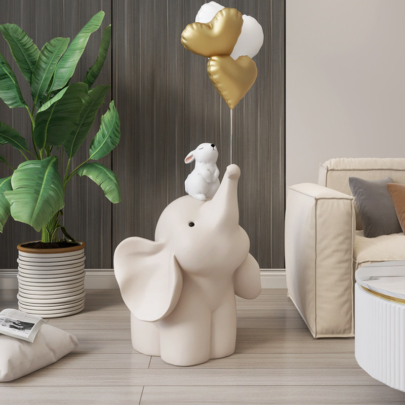 创意大象摆件大型落地客厅家居饰品电视柜沙发旁装饰乔迁新居礼品,淘宝优惠券,粉丝福利购,淘宝优惠卷