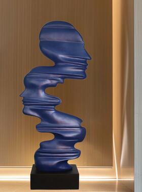 酒店别墅摆设网红艺术像人物抽象装饰人现代落地简约雕塑底座摆件