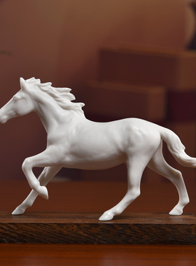 东方泥土陶瓷马工艺摆件客厅酒柜办公室桌面博古书架装饰创意礼品