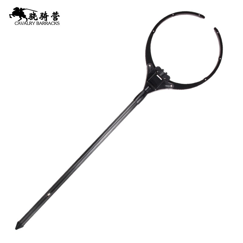 骁骑营铝合金防暴钢叉脚叉腰叉学校幼儿园保安器材可伸缩抓捕器 - 图3