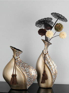 家居创意小口招财陶瓷花瓶摆件家居饰品客厅酒柜装饰工艺品