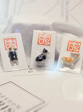 迷你柯基犬系车载小摆件超萌卡通树脂仿真狗模型汽车内装饰品