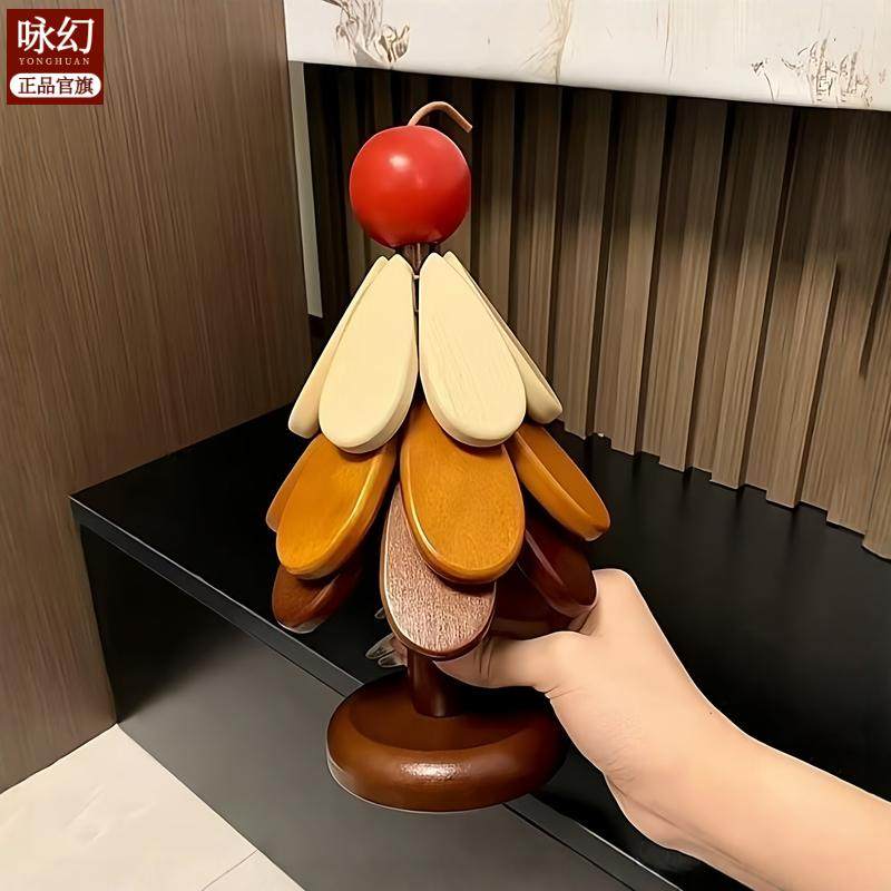 实木圣诞树隔热垫一棵树杯垫餐桌摆件创意防烫耐高温锅碗垫餐边柜,淘宝优惠券,粉丝福利购,淘宝优惠卷