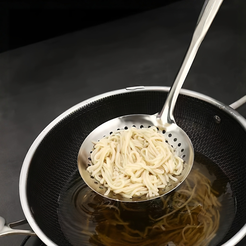特厚不锈钢漏勺特厚油炸家用厨师商用油鼓漏厨房过滤捞勺大号笊篱,淘宝优惠券,粉丝福利购,淘宝优惠卷
