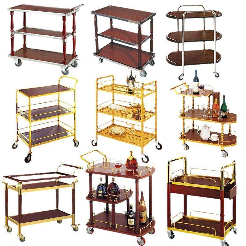 厂家不锈钢送餐车酒店三层酒水车饭店KTV钢木茶水甜品蛋糕车,淘宝优惠券,粉丝福利购,淘宝优惠卷