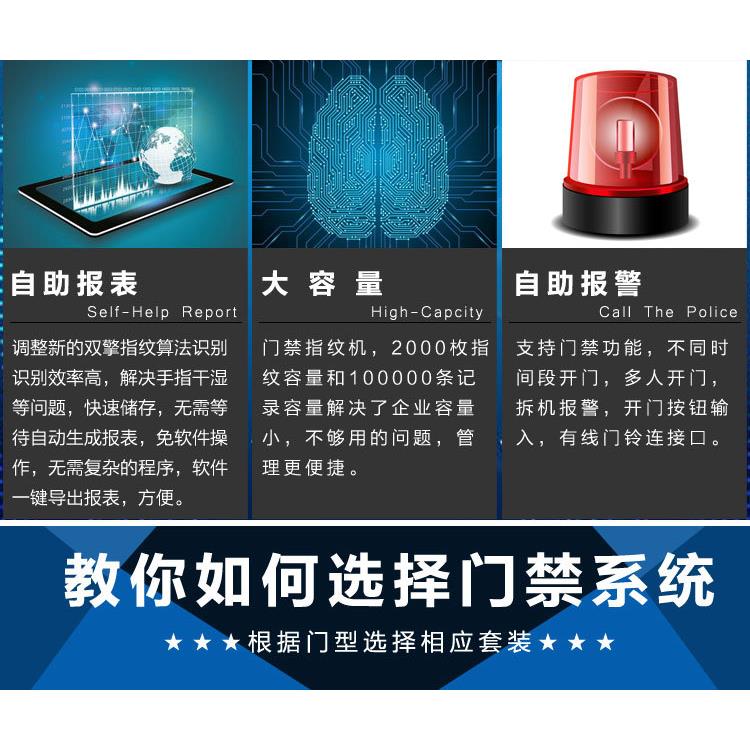 Access control system set fingerprint password glass door wooden door iron door swipe card magnetic electric suction lock remote control access control attendance