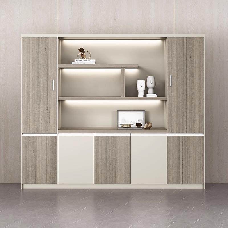 老板文件柜资料柜带锁柜子储物办公室木质现代办公背景柜档案书柜,淘宝优惠券,粉丝福利购,淘宝优惠卷