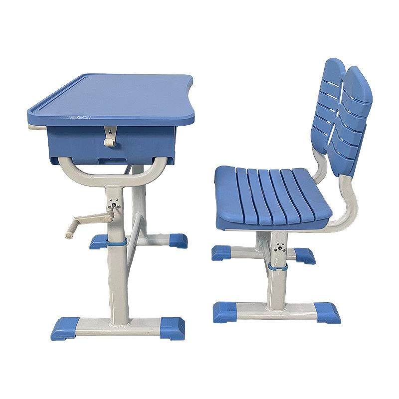 学校手摇款升降课桌椅 ABS注塑课桌椅蓝色豪华升降课桌椅手摇款,淘宝优惠券,粉丝福利购,淘宝优惠卷