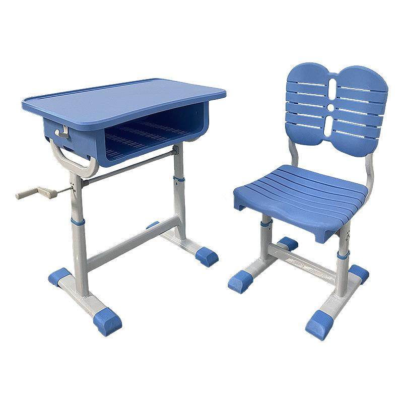 学校手摇款升降课桌椅 ABS注塑课桌椅蓝色豪华升降课桌椅手摇款,淘宝优惠券,粉丝福利购,淘宝优惠卷