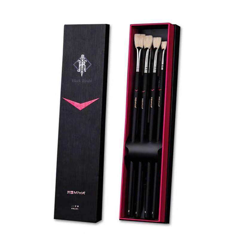 米娅黑骑士水粉笔套装美术生联考画笔猪鬃扇形笔色彩笔勾线笔笔刷,淘宝优惠券,粉丝福利购,淘宝优惠卷