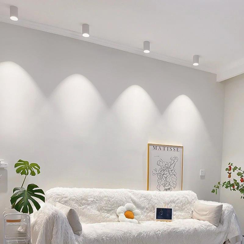 Surface-mounted spotlights without ceiling for home living room round full spectrum 98 smart main light ceiling led anti-glare downlight