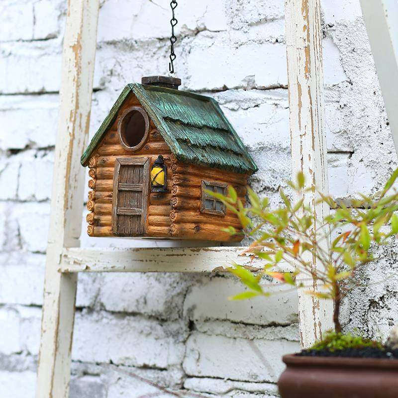 庭院花园布置摆件创意户外小鸟屋房子树挂装饰温馨鸟窝繁殖挂窝,淘宝优惠券,粉丝福利购,淘宝优惠卷